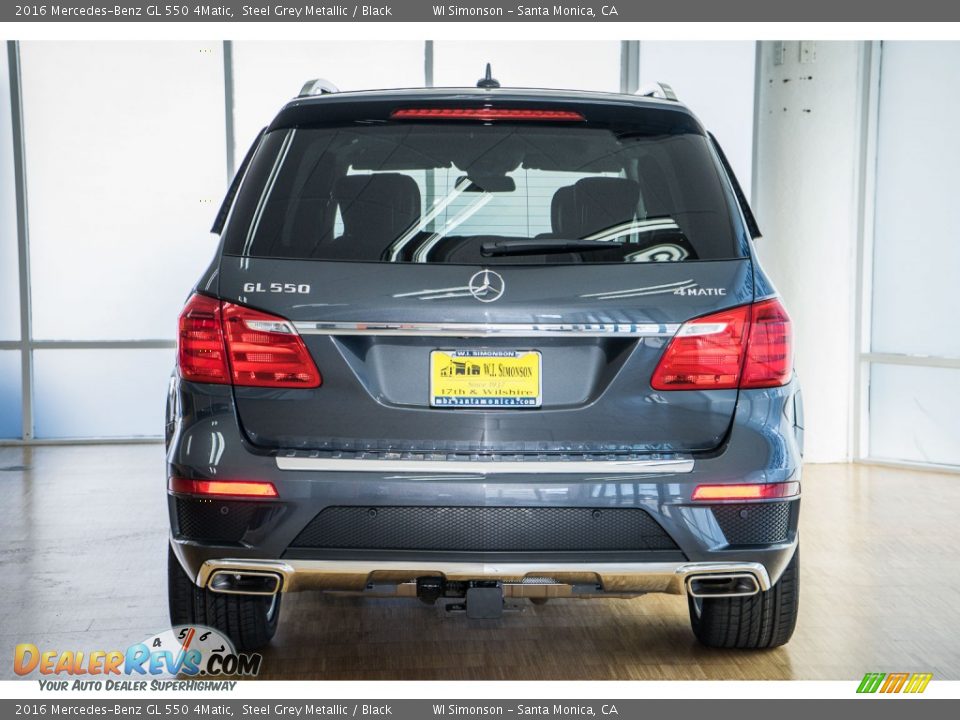 2016 Mercedes-Benz GL 550 4Matic Steel Grey Metallic / Black Photo #4