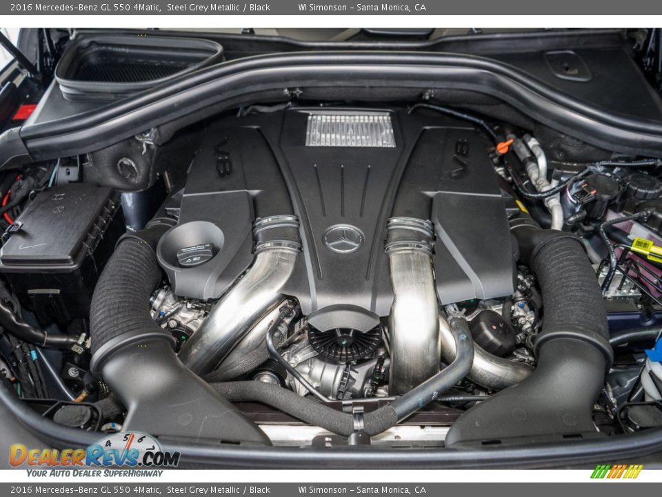 2016 Mercedes-Benz GL 550 4Matic Steel Grey Metallic / Black Photo #8