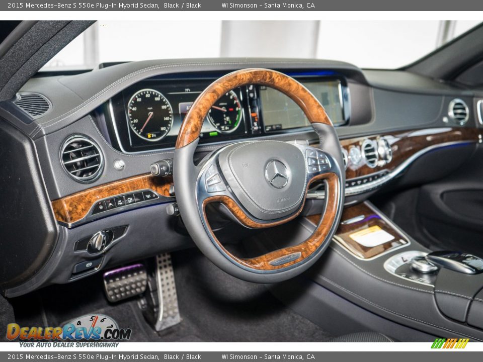 Black Interior - 2015 Mercedes-Benz S 550e Plug-In Hybrid Sedan Photo #6