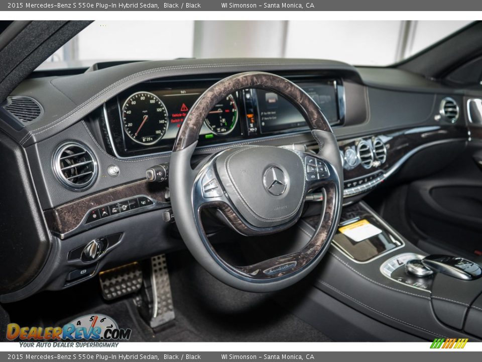 2015 Mercedes-Benz S 550e Plug-In Hybrid Sedan Black / Black Photo #6