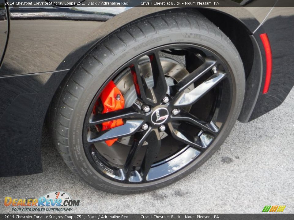 2014 Chevrolet Corvette Stingray Coupe Z51 Black / Adrenaline Red Photo #4