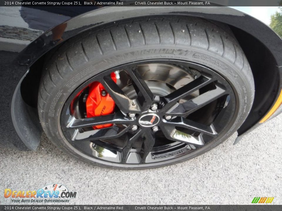 2014 Chevrolet Corvette Stingray Coupe Z51 Black / Adrenaline Red Photo #11