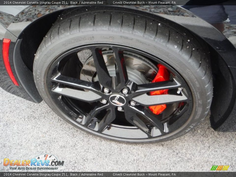 2014 Chevrolet Corvette Stingray Coupe Z51 Black / Adrenaline Red Photo #12