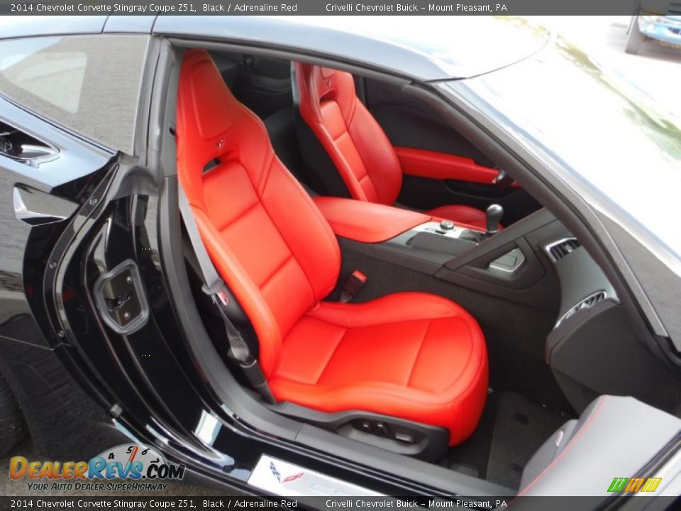 2014 Chevrolet Corvette Stingray Coupe Z51 Black / Adrenaline Red Photo #14