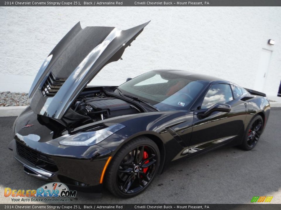 2014 Chevrolet Corvette Stingray Coupe Z51 Black / Adrenaline Red Photo #19