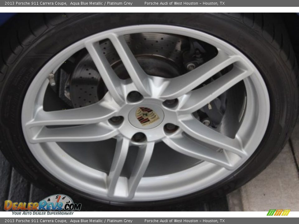 2013 Porsche 911 Carrera Coupe Aqua Blue Metallic / Platinum Grey Photo #4