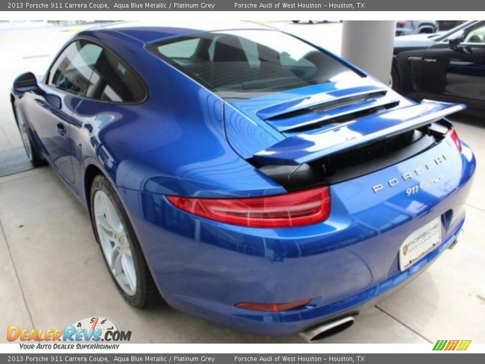 2013 Porsche 911 Carrera Coupe Aqua Blue Metallic / Platinum Grey Photo #8