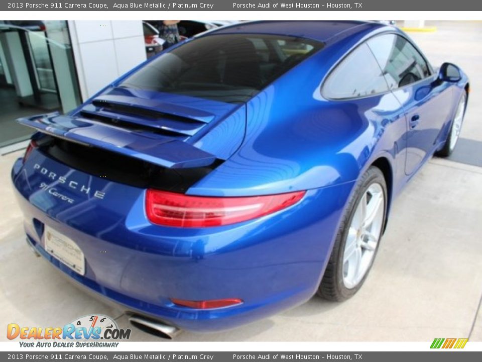 2013 Porsche 911 Carrera Coupe Aqua Blue Metallic / Platinum Grey Photo #10