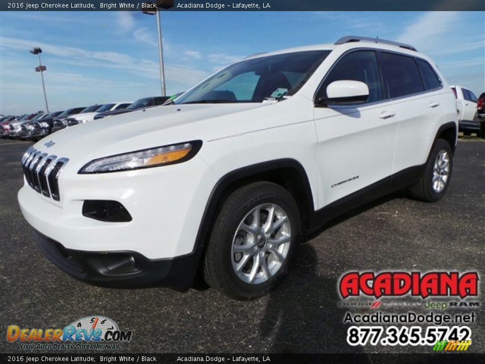 2016 Jeep Cherokee Latitude Bright White / Black Photo #1