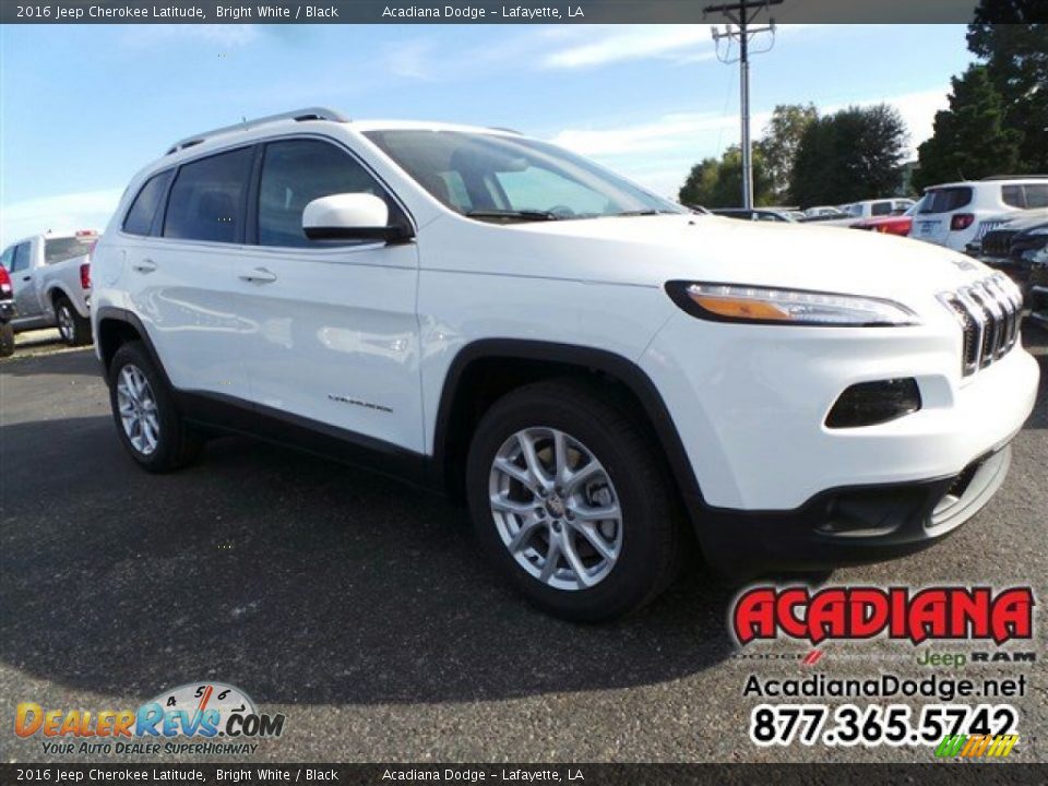 2016 Jeep Cherokee Latitude Bright White / Black Photo #4