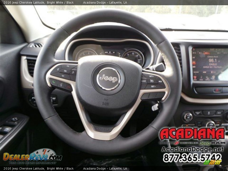 2016 Jeep Cherokee Latitude Bright White / Black Photo #6