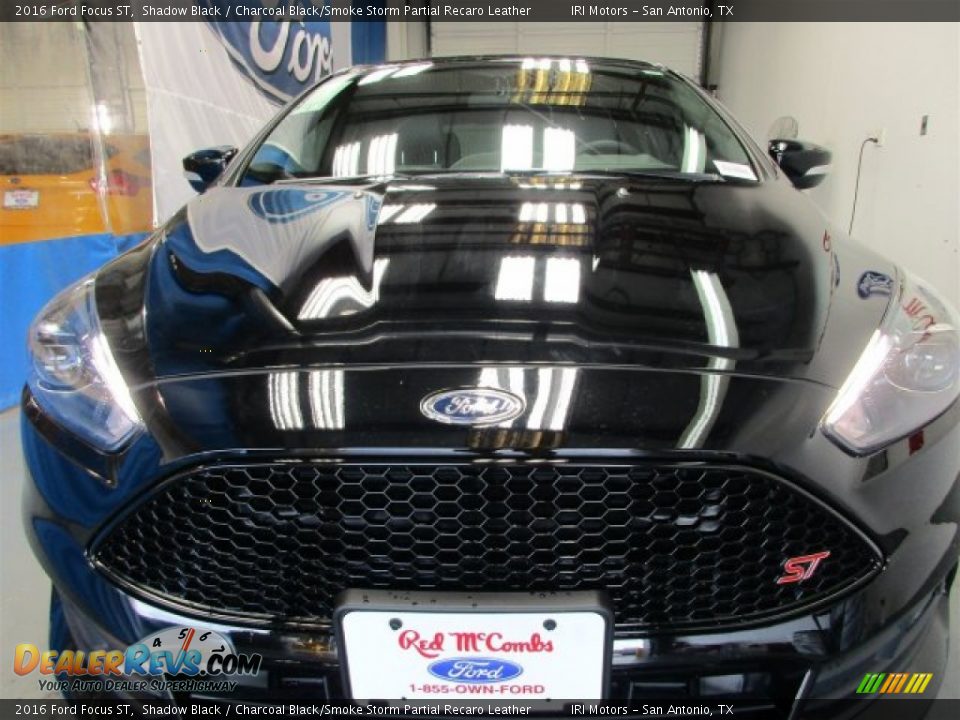 2016 Ford Focus ST Shadow Black / Charcoal Black/Smoke Storm Partial Recaro Leather Photo #3
