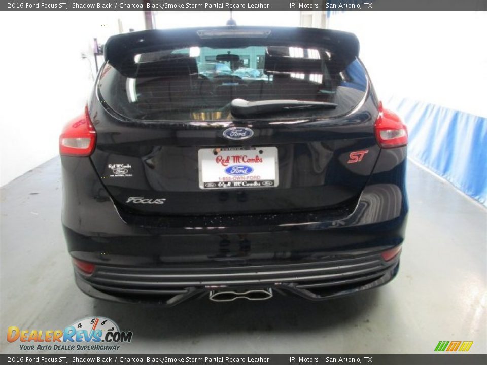 2016 Ford Focus ST Shadow Black / Charcoal Black/Smoke Storm Partial Recaro Leather Photo #6