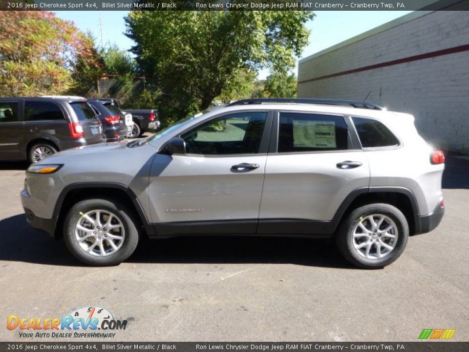 2016 Jeep Cherokee Sport 4x4 Billet Silver Metallic / Black Photo #3