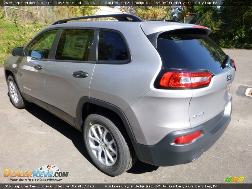 2016 Jeep Cherokee Sport 4x4 Billet Silver Metallic / Black Photo #5
