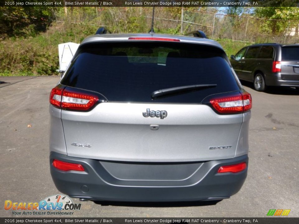2016 Jeep Cherokee Sport 4x4 Billet Silver Metallic / Black Photo #6
