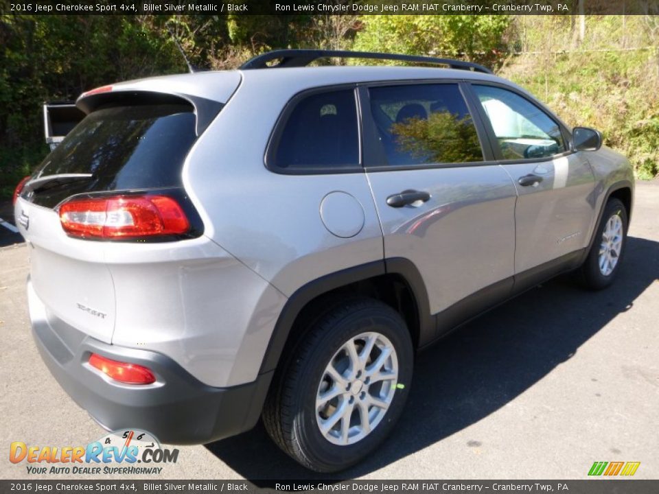 2016 Jeep Cherokee Sport 4x4 Billet Silver Metallic / Black Photo #7