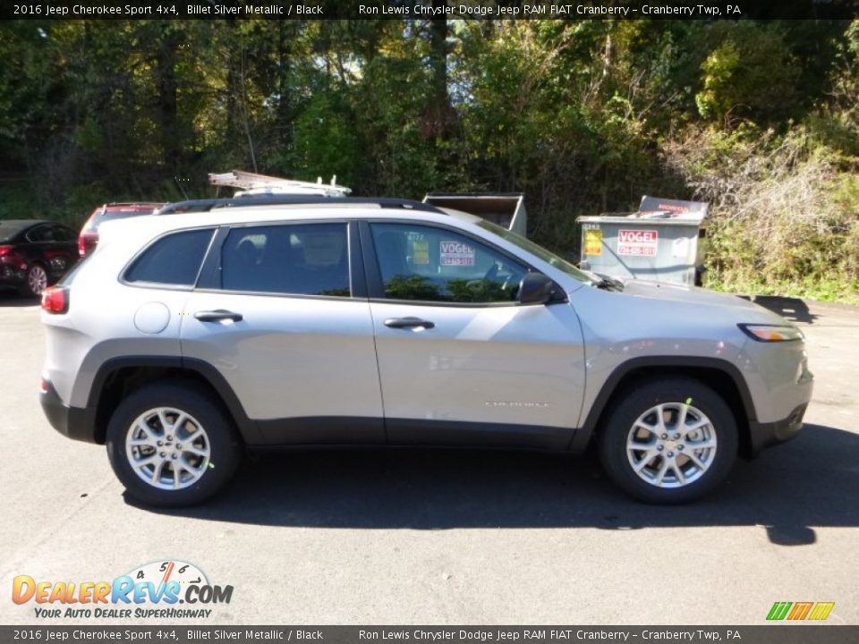 2016 Jeep Cherokee Sport 4x4 Billet Silver Metallic / Black Photo #8
