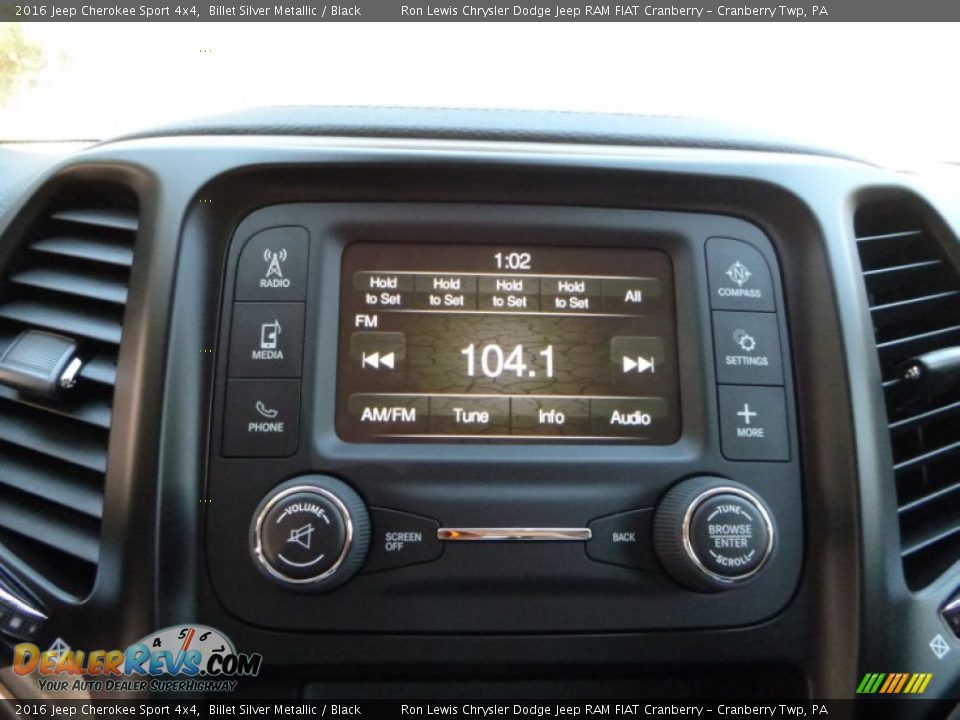 2016 Jeep Cherokee Sport 4x4 Billet Silver Metallic / Black Photo #15