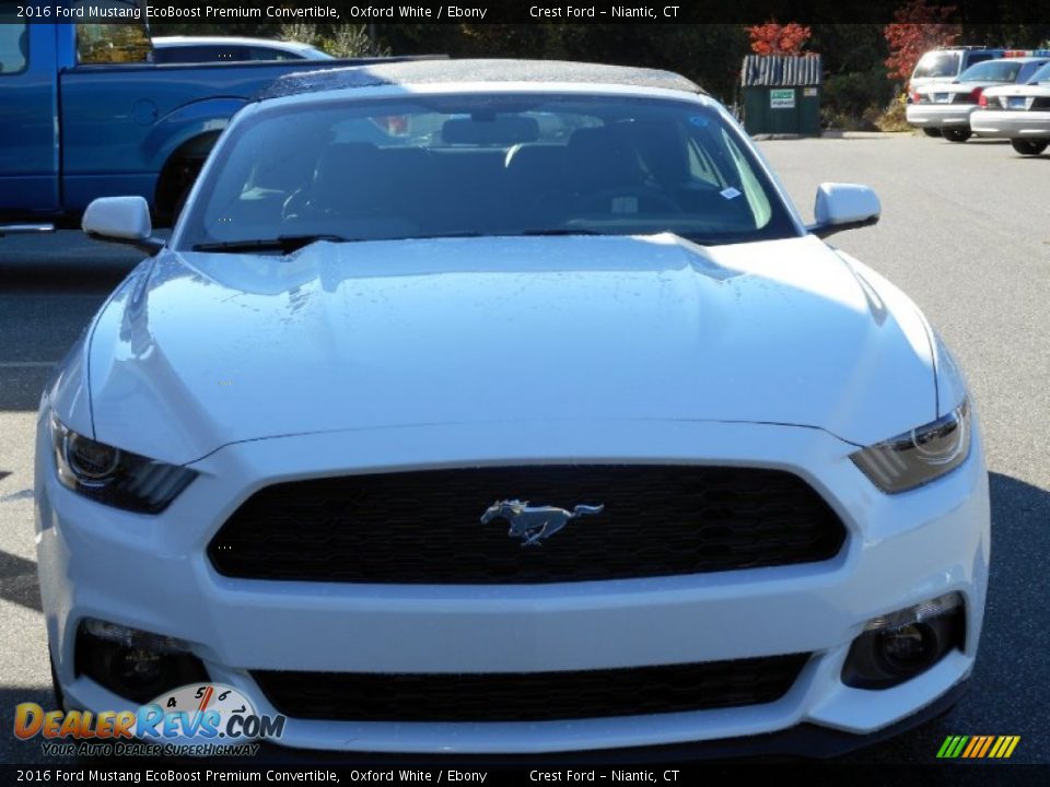 2016 Ford Mustang EcoBoost Premium Convertible Oxford White / Ebony Photo #2