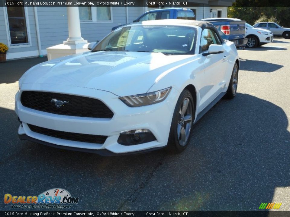2016 Ford Mustang EcoBoost Premium Convertible Oxford White / Ebony Photo #3