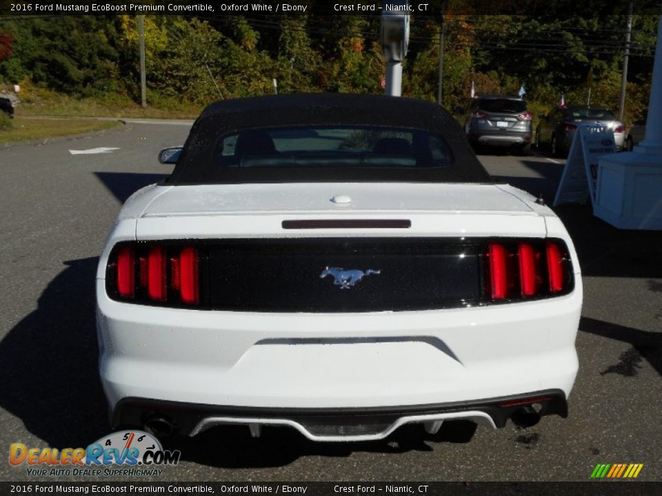 2016 Ford Mustang EcoBoost Premium Convertible Oxford White / Ebony Photo #7