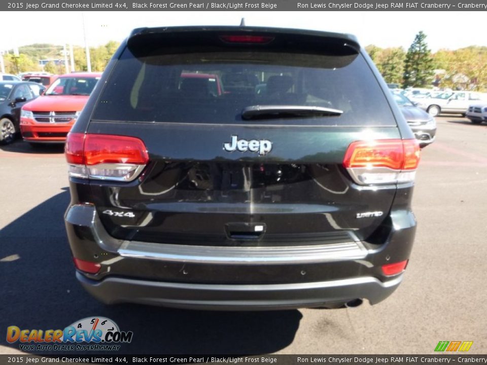 2015 Jeep Grand Cherokee Limited 4x4 Black Forest Green Pearl / Black/Light Frost Beige Photo #5