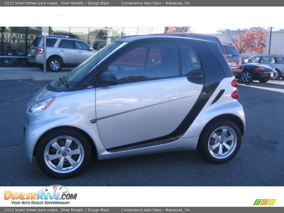 2012 Smart fortwo pure coupe Silver Metallic / Design Black Photo #1