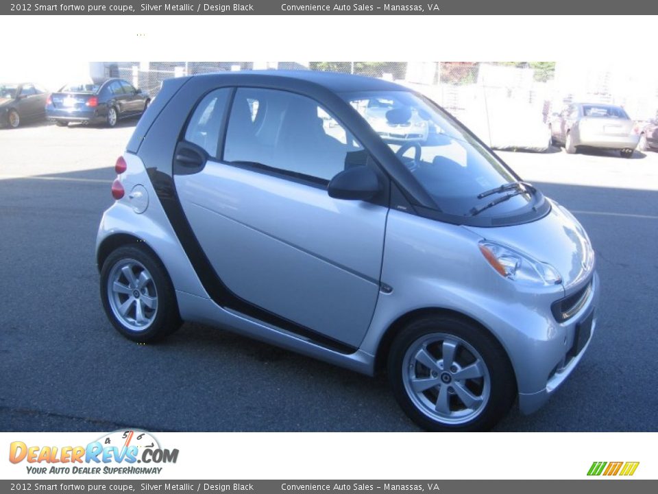2012 Smart fortwo pure coupe Silver Metallic / Design Black Photo #3