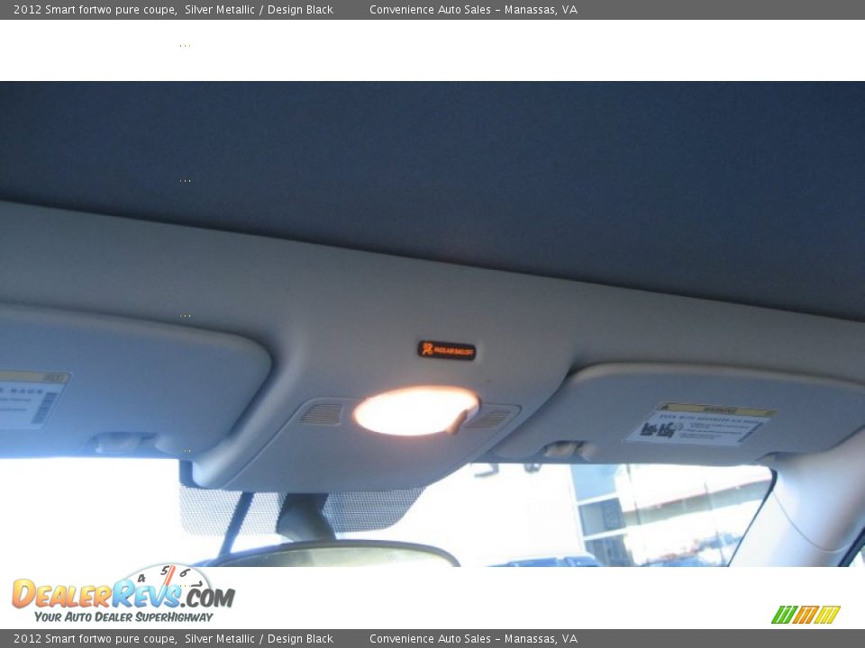 2012 Smart fortwo pure coupe Silver Metallic / Design Black Photo #15