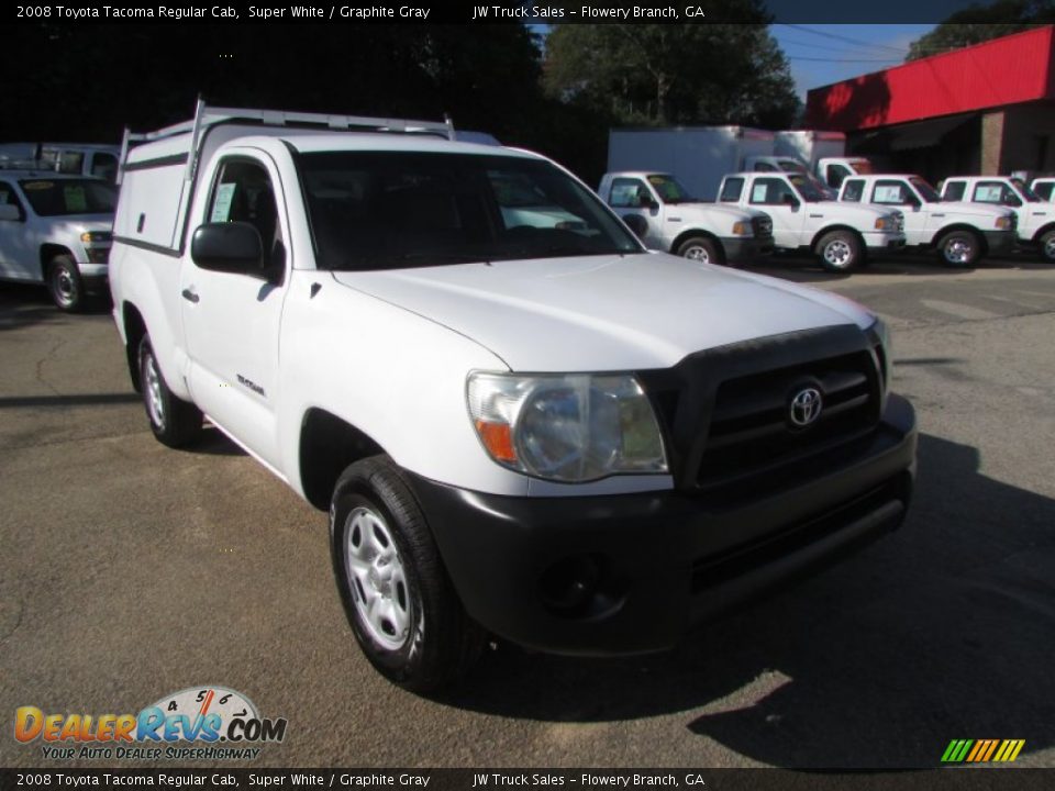 2008 Toyota Tacoma Regular Cab Super White / Graphite Gray Photo #5