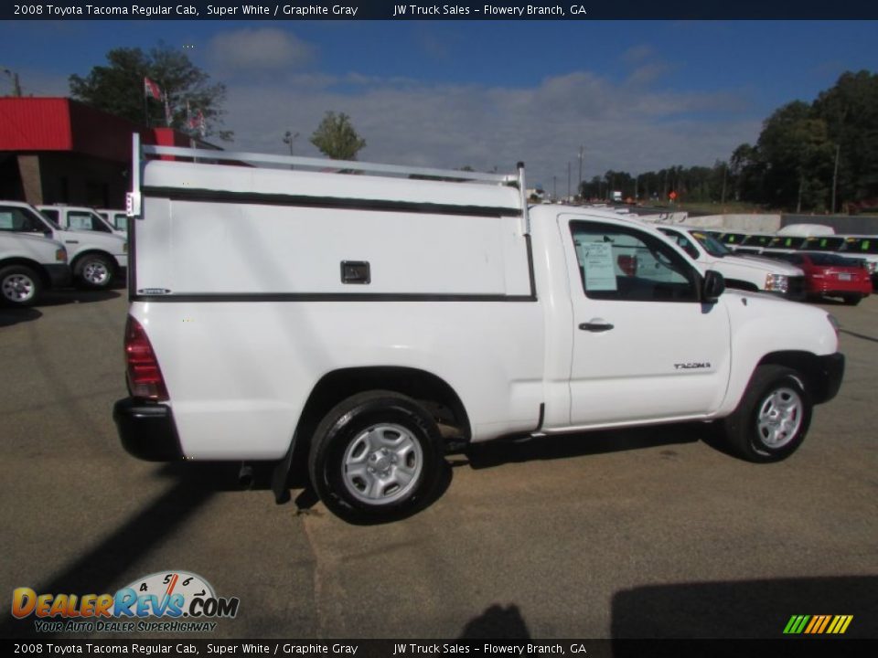2008 Toyota Tacoma Regular Cab Super White / Graphite Gray Photo #7