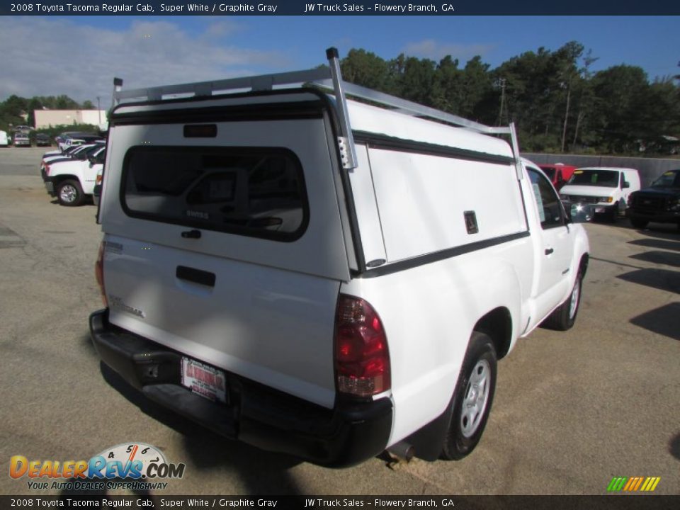 2008 Toyota Tacoma Regular Cab Super White / Graphite Gray Photo #8