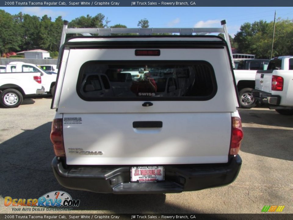 2008 Toyota Tacoma Regular Cab Super White / Graphite Gray Photo #9