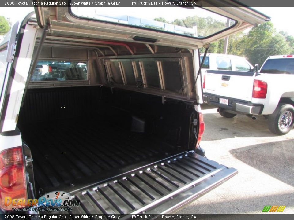 2008 Toyota Tacoma Regular Cab Super White / Graphite Gray Photo #10
