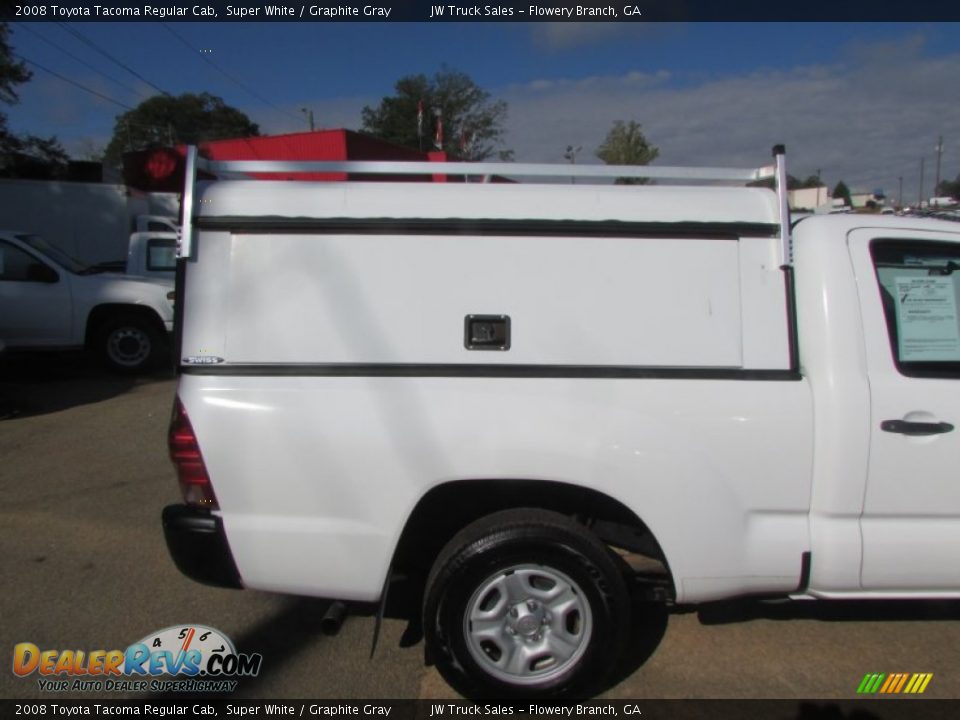 2008 Toyota Tacoma Regular Cab Super White / Graphite Gray Photo #14