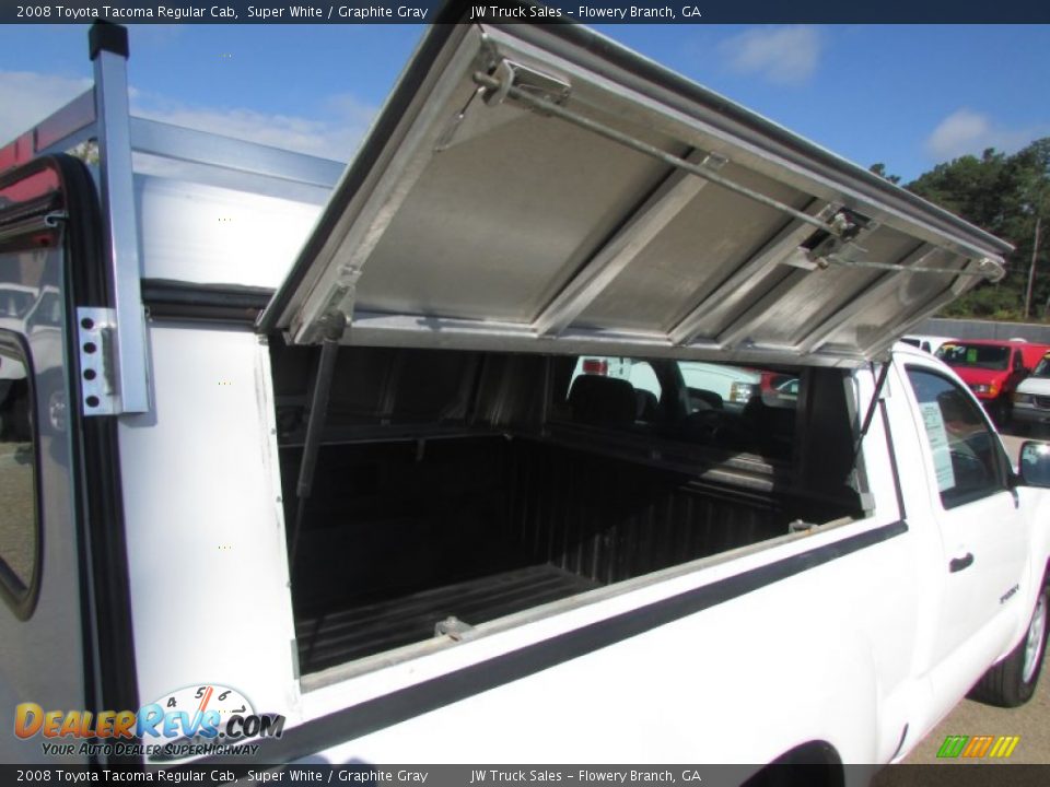 2008 Toyota Tacoma Regular Cab Super White / Graphite Gray Photo #15