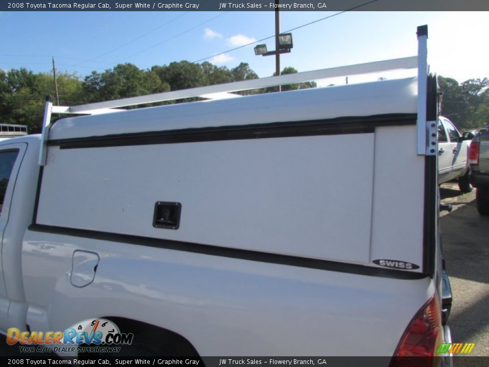2008 Toyota Tacoma Regular Cab Super White / Graphite Gray Photo #16
