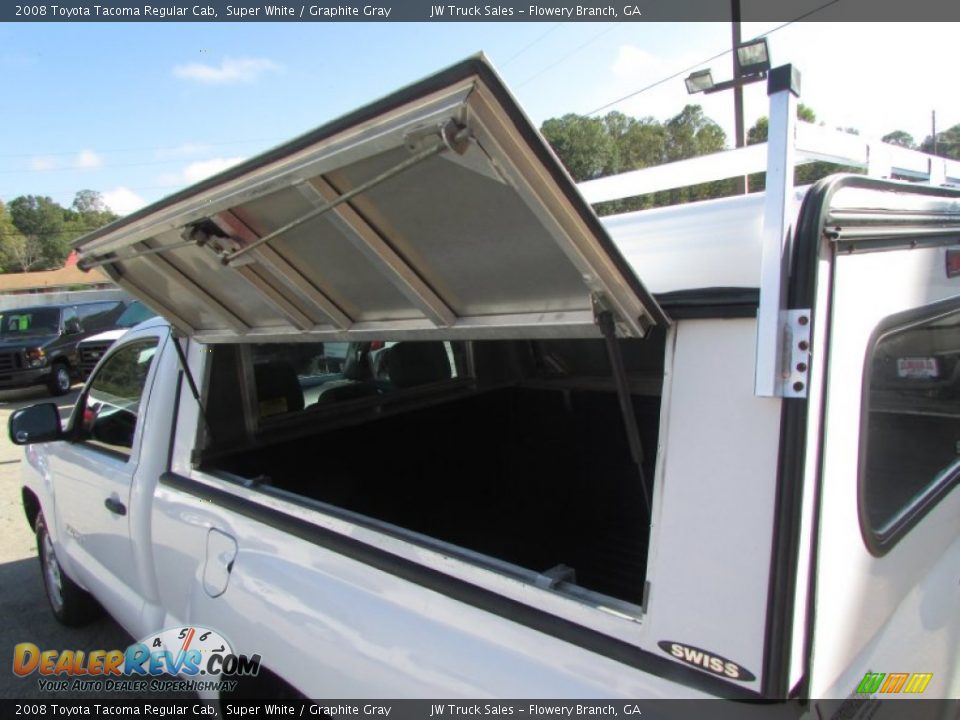 2008 Toyota Tacoma Regular Cab Super White / Graphite Gray Photo #17