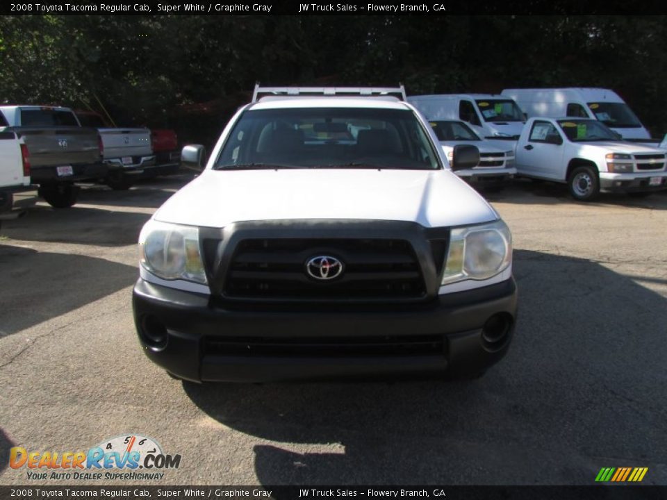 2008 Toyota Tacoma Regular Cab Super White / Graphite Gray Photo #18
