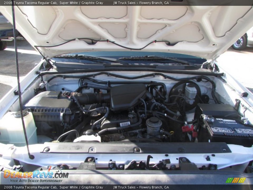 2008 Toyota Tacoma Regular Cab Super White / Graphite Gray Photo #19