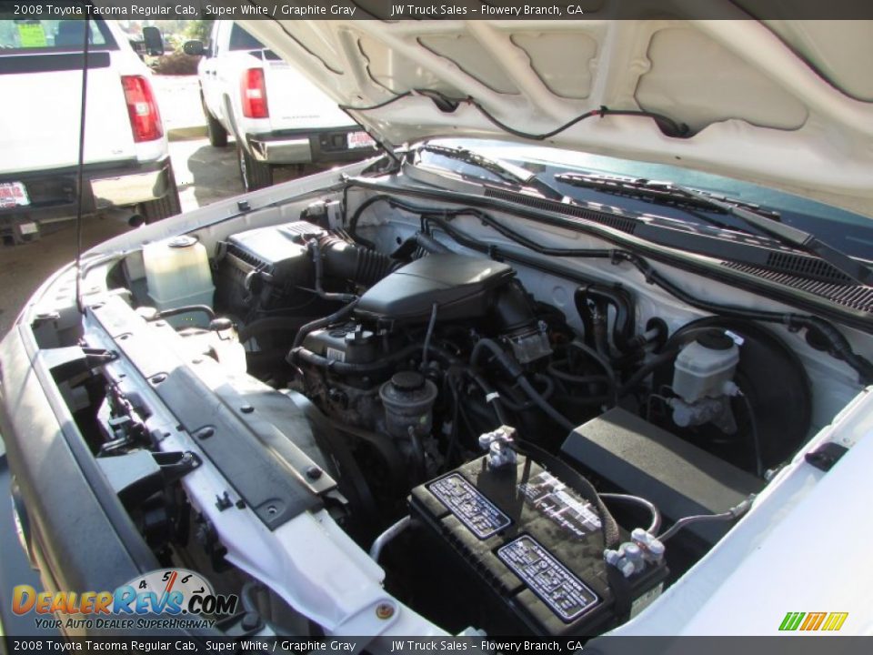 2008 Toyota Tacoma Regular Cab Super White / Graphite Gray Photo #20