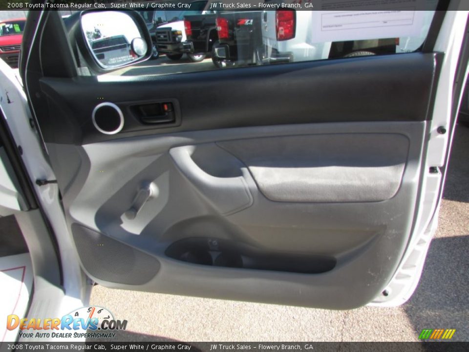 2008 Toyota Tacoma Regular Cab Super White / Graphite Gray Photo #22