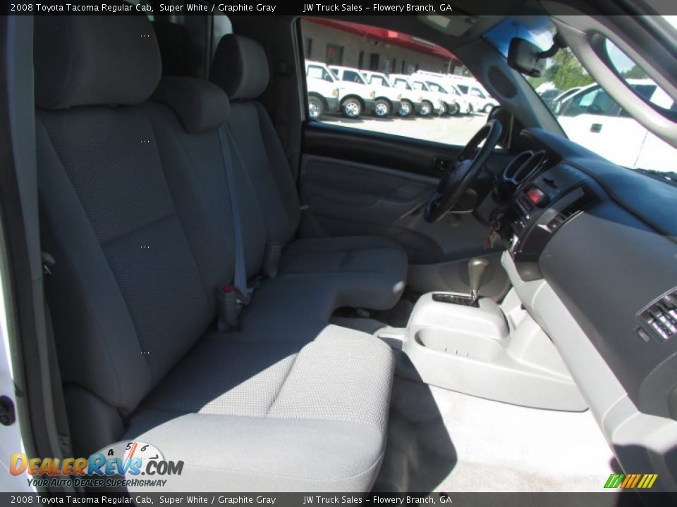 2008 Toyota Tacoma Regular Cab Super White / Graphite Gray Photo #23