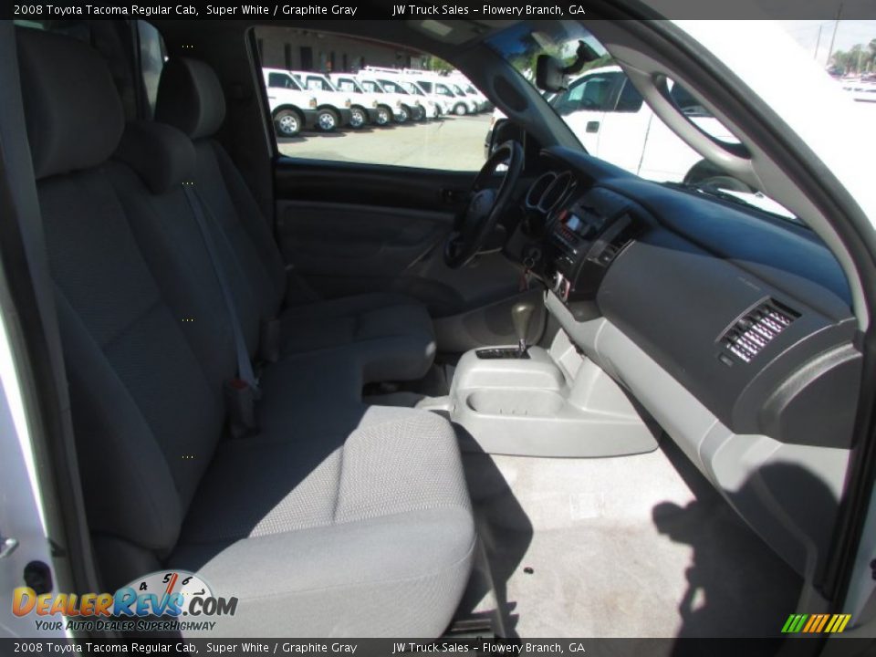 2008 Toyota Tacoma Regular Cab Super White / Graphite Gray Photo #24