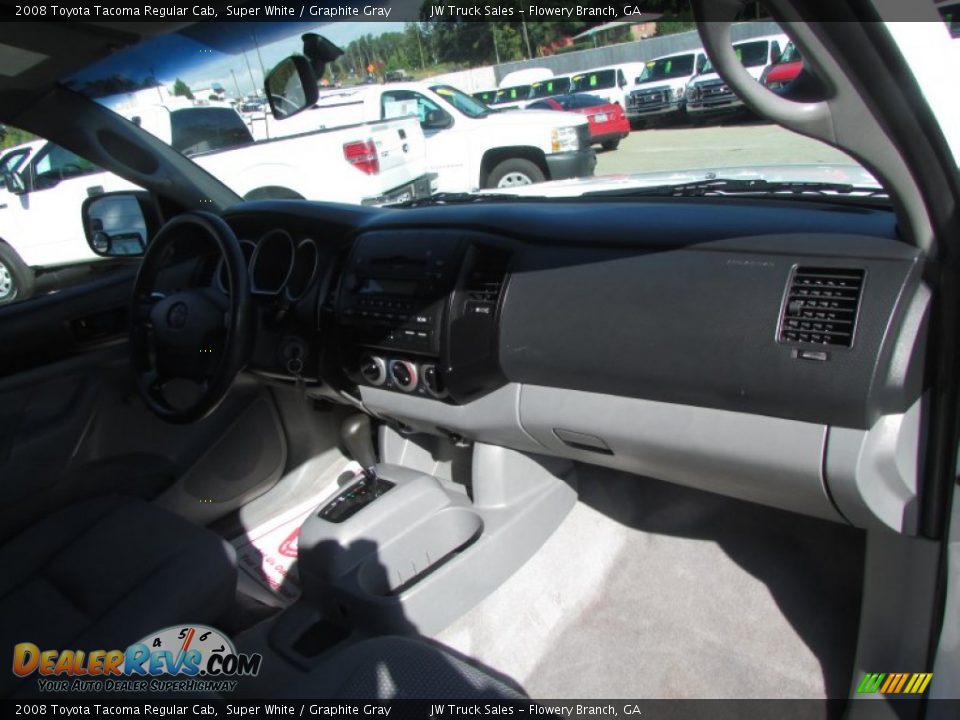 2008 Toyota Tacoma Regular Cab Super White / Graphite Gray Photo #25