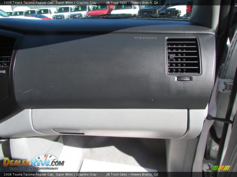 2008 Toyota Tacoma Regular Cab Super White / Graphite Gray Photo #26