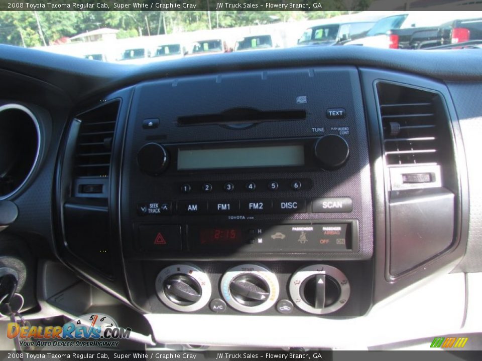 2008 Toyota Tacoma Regular Cab Super White / Graphite Gray Photo #27