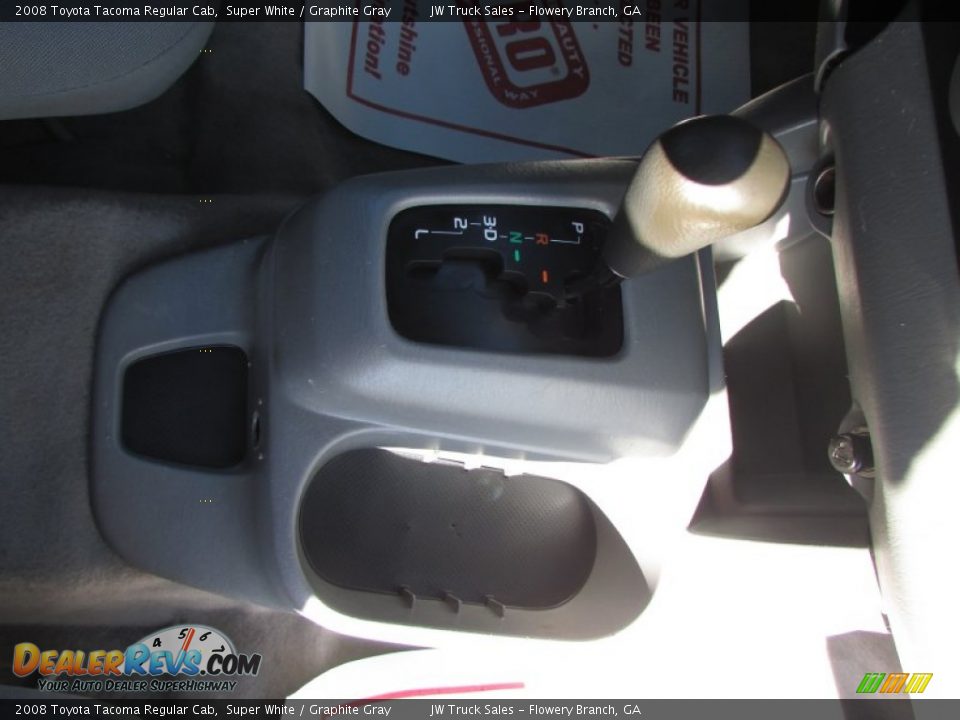 2008 Toyota Tacoma Regular Cab Super White / Graphite Gray Photo #29