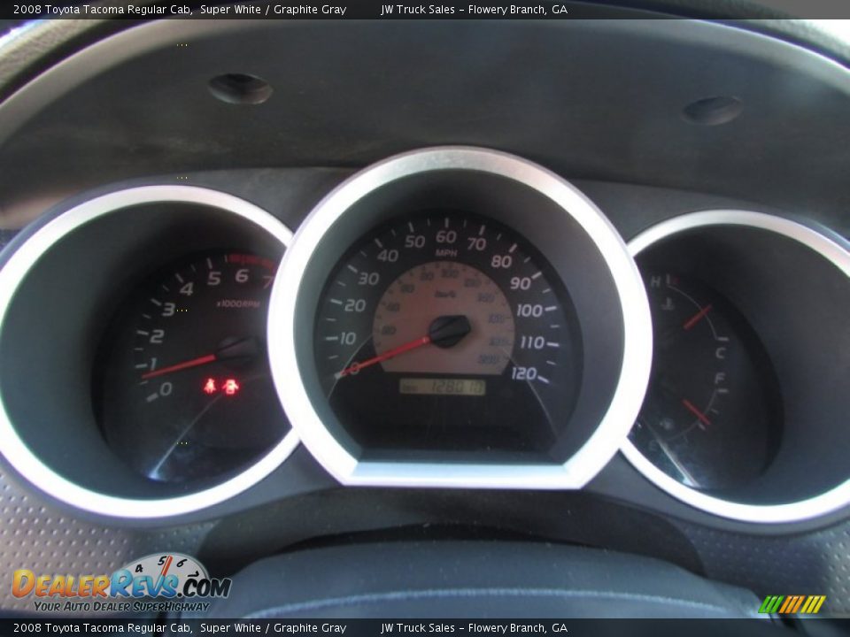 2008 Toyota Tacoma Regular Cab Super White / Graphite Gray Photo #31